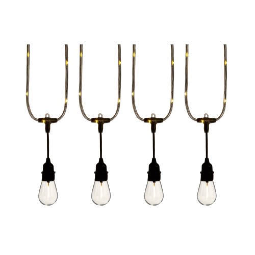 20 LED Connectable Festoon Lights with Warm White Lit Wire