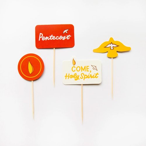 Pentecost Cupcake Toppers