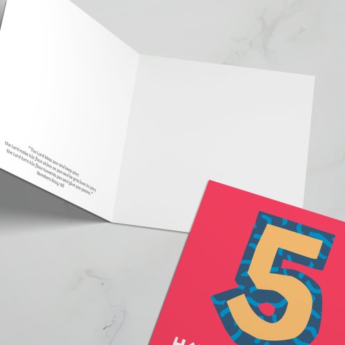 5th birthday card with bible verse