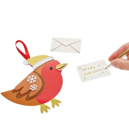 Christmas Postman Robin Decoration Kit (Pack of 6)