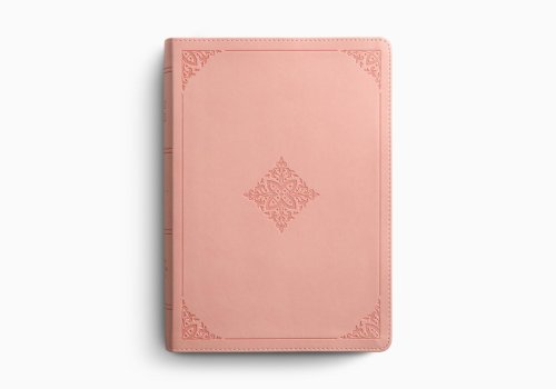 ESV Giant Print Bible, Red Letter (TruTone, Blush Rose, Fleur-de-lis Design)