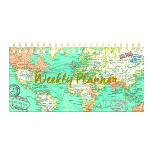Landscape Weekly Planner - Vintage Map Blue