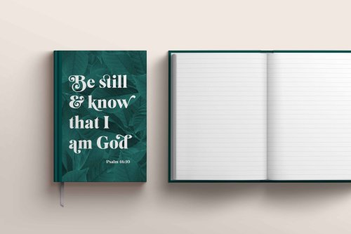 Be Still and Know Christian Notebook – Luxury A5 Hardback Journal | Psalm 46:10
