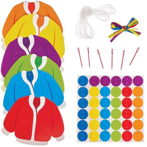 Cardigan Button Threading & Lacing Kits (Pack of 6)