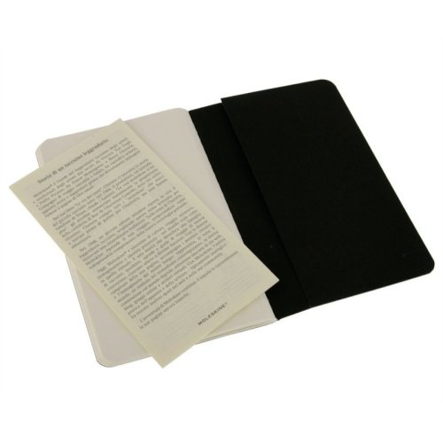 Black Moleskine Pocket Plain Cahier Journal Set