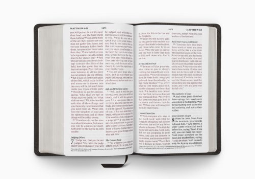 ESV Giant Print Personal Size Bible, Red Letter (Buffalo Leather, Deep Brown)