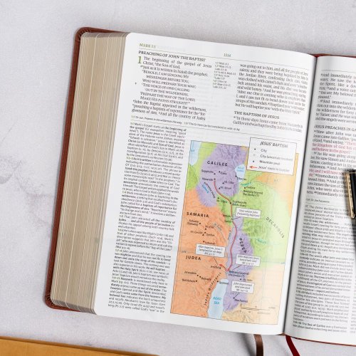 NASB Study Bible, Burnt Sienna Leathertouch