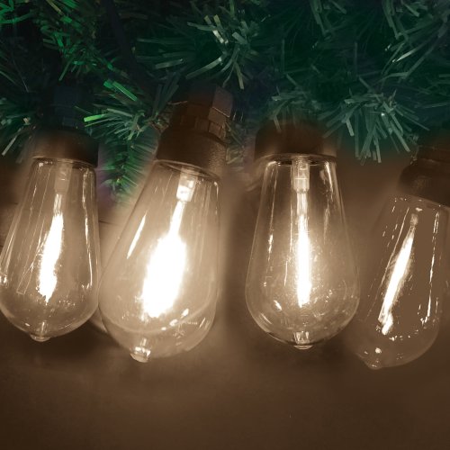 10 LED Connectable Festoon Lights with Warm White Bulbs