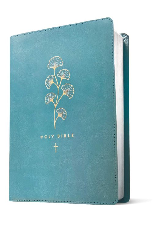 Premium Gift Bible NLT, Filament Enabled (LeatherLike, Teal Cross, Red Letter)