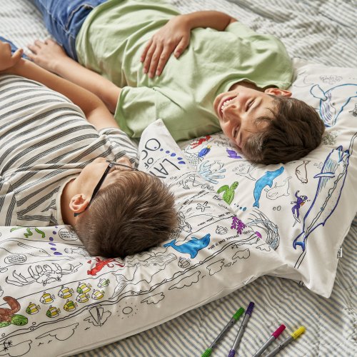 Under the Sea Pillowcase - Colour in and Learn
