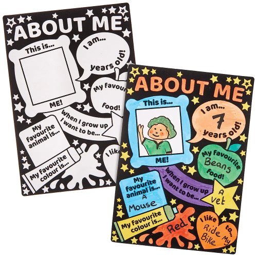 All About Me Fuzzy Art Posters (Pack of 10)