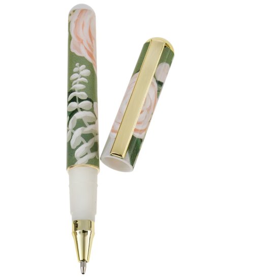 He Restores My Soul Green Floral Note Block and Pen Set - Psalm 23:3