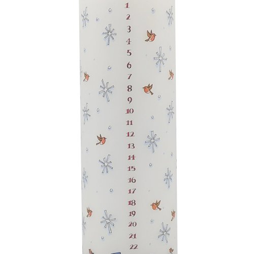 20cm Snowmen Pillar Advent Candle - Single
