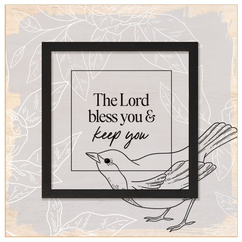 Plaque-Layered Grace-The Lord Bless You (6" x 6")