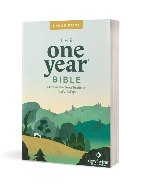 NLT One Year Large Print Bible: Paperback