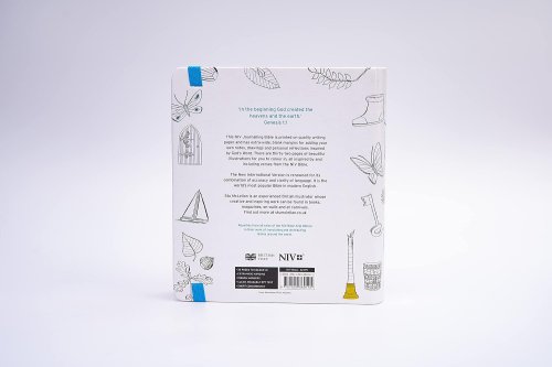 NIV Colouring & Journalling Bible, White Hardback, Wide Margin