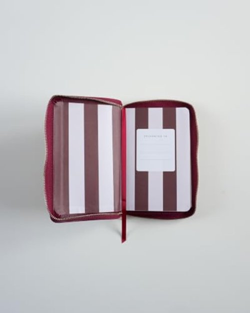 NIV Pocket Mulberry Bible with Gold Zip