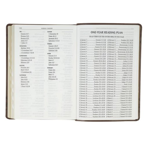 KJV Bible Giant Print Full-size Faux Leather, Crown of Thorns, Brown