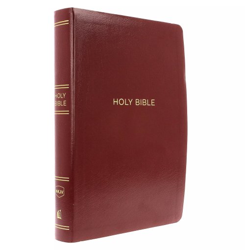 NKJV Giant Print Reference Bible, Burgundy and MAF Bible Donation