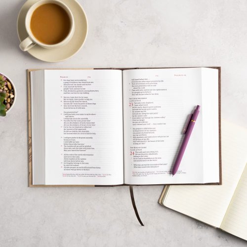 CSB Single-Column Wide-Margin Bible, Cream Cloth Over Board
