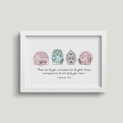 Peace Be To Your House (Scandi Home) A4 Print