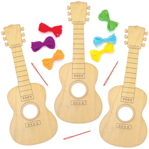 Wooden Guitar Kits (Pack of 3)