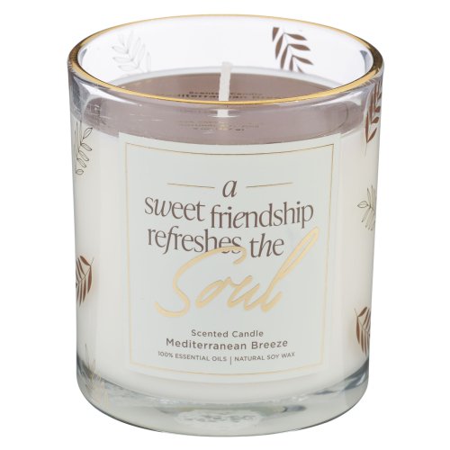 Glass Candle A Sweet Friendship Refreshes the Soul