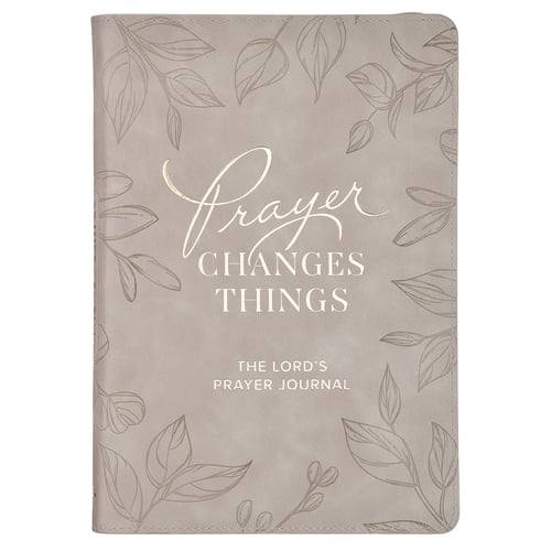 Prayer Changes Things Prompted Journal (Taupe, Zip)