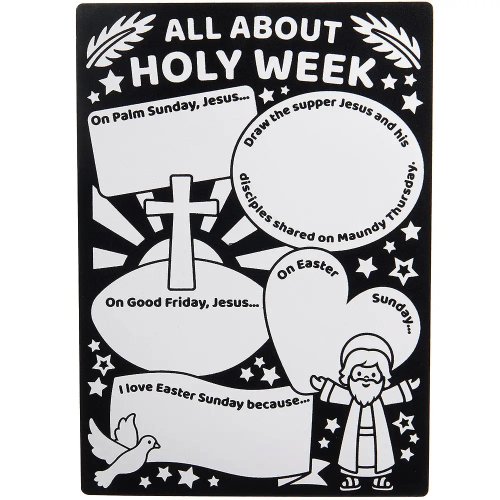All About Holy Week Fuzzy Art Posters - Pack of 6