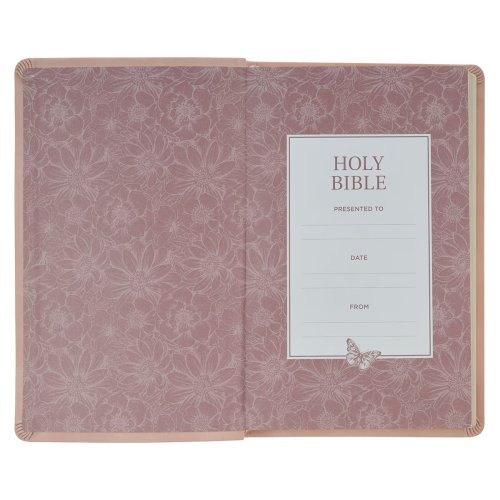 KJV Bible Gift Edition Faux Leather Blush Pink