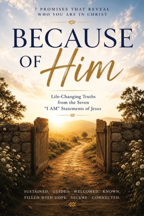 Because of Him: Life Changing Truths from the Seven "I Am" Statement of Jesus: 7 Promises That Reveal Who You Are in Christ