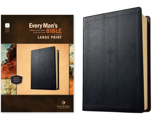 NLT Every Man's Bible, Large Print, Filament Enabled (LeatherLike, Covenant Black, Red Letter)