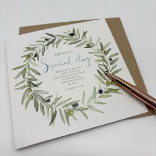 Special Day Wreath Single Card