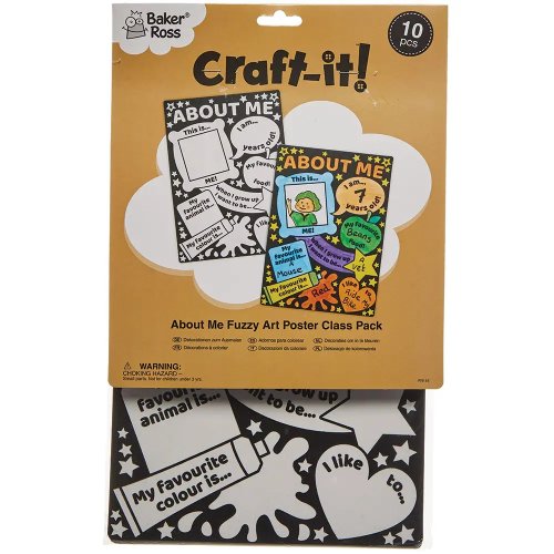 All About Me Fuzzy Art Posters (Pack of 10)