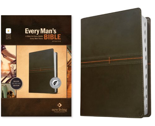 NLT Every Man’s Bible, Filament Enabled (LeatherLike, East–West Grey, Indexed, Red Letter)