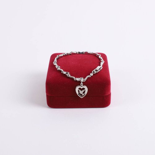 7 1/2" Holy Spirit Cubic Zirconia Rhodium Bracelet