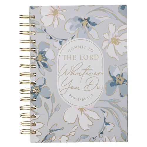 Journal Spiral Floral Commit to the Lord Prov. 16:3