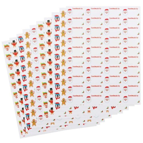 Christmas 'Handmade By' Stickers (Pack of 400)