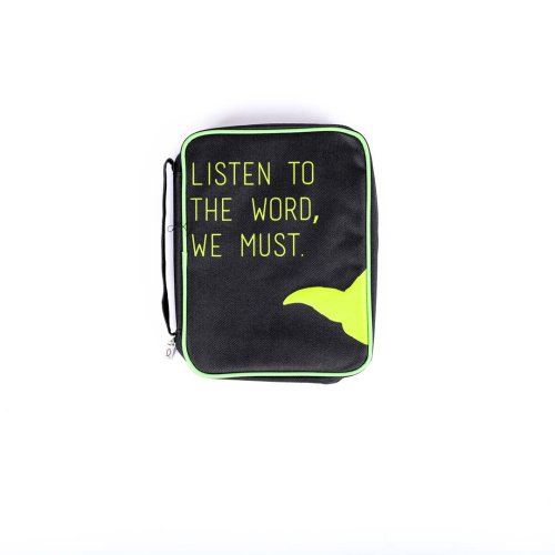 Listen To The Word Canvas Bible Cover - Medium