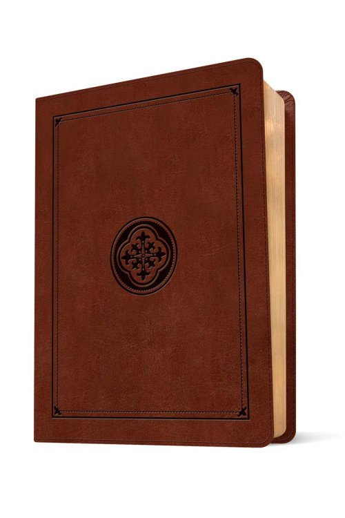 KJV Wide Margin Bible, Filament Enabled (LeatherLike, Dark Brown Medallion, Red Letter)