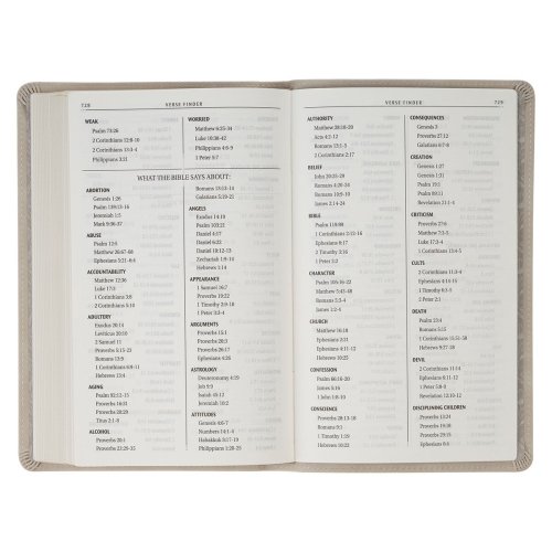 Taupe Floral Faux Leather King James Version Gift Edition Bible