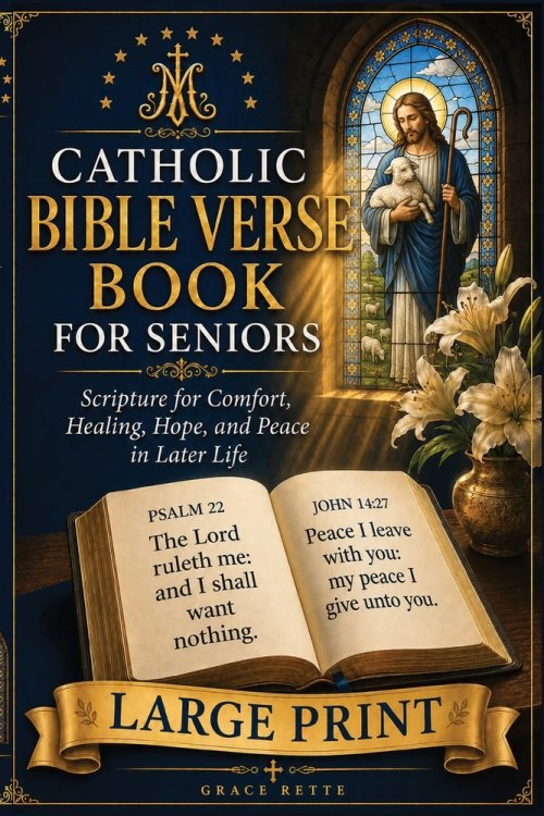 A Large-Print Catholic Bible Verse Book for Seniors: Scripture for Comfort, Healing, Hope, and Peace in Later Life