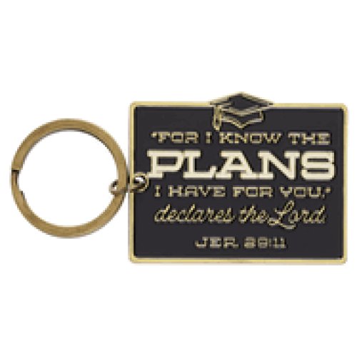 Keychain in Tin For I Know The Plans Jer. 29:11