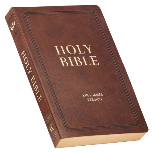 Chestnut Brown Faux Leather King James Version Gift Bible