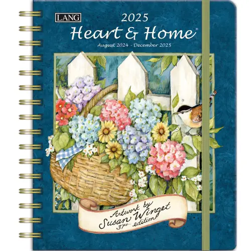 2025 17-Month Deluxe Planner-Heart & Home (8.25" x 9.5")