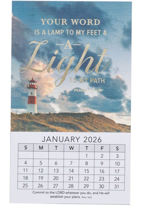 2026 Mini Magnetic Calendar Light to My Path