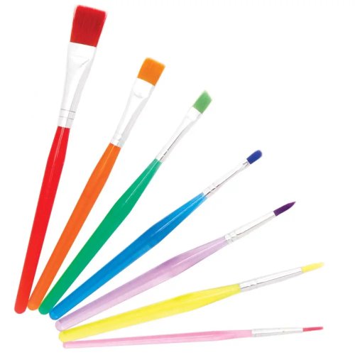 Rainbow Colours Paint Brushes (Pack of 14)