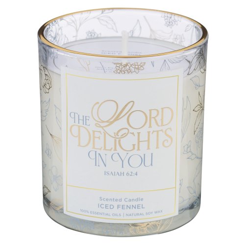 Glass Candle The Lord Delights In You Isa. 62:4