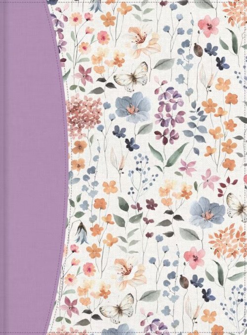 RVR 1960 Biblia De Apuntes Tamaño Personal, Morado Floral