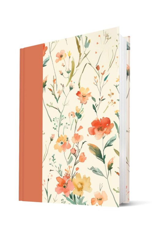 NLT Large Print Slimline Reference Bible (Hardcover, Peach Meadows, Red Letter)